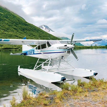 Seaplane contect Ending. Enter by august 15th to win up to $1,000. Picture of Floatplane on Lake.
